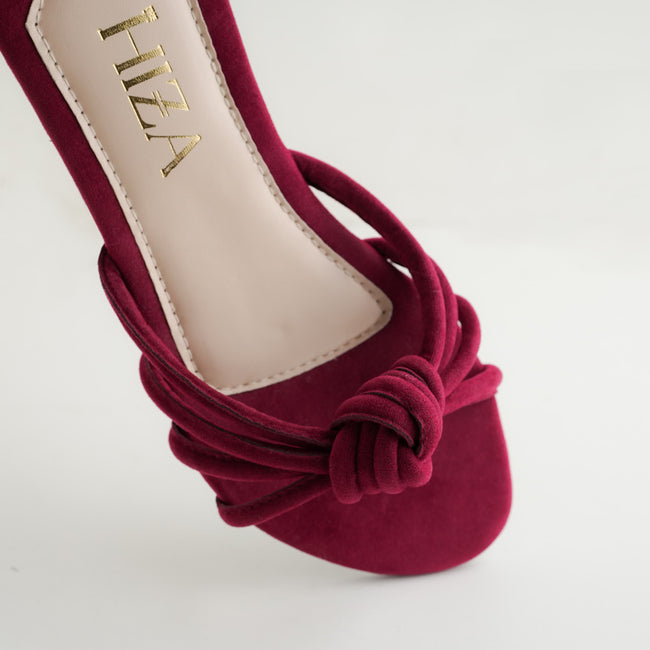 Hiza Velvet Knot - Maroon