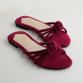 Hiza Velvet Knot - Maroon