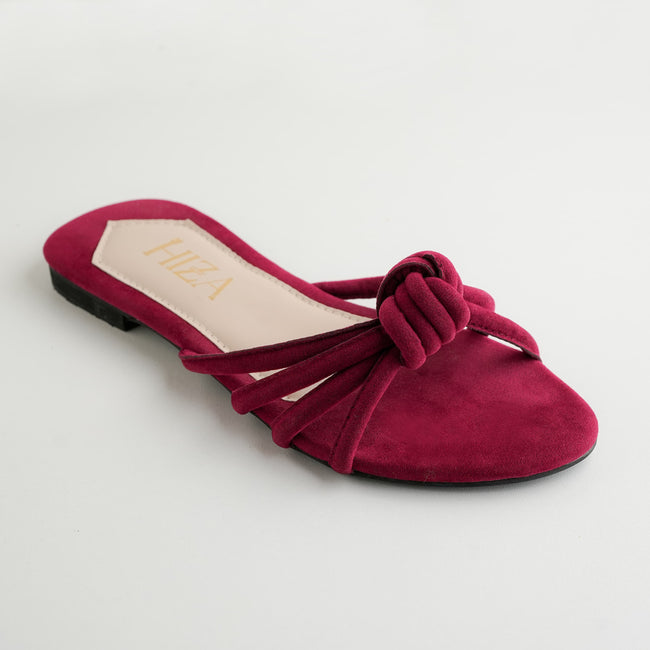 Hiza Velvet Knot - Maroon