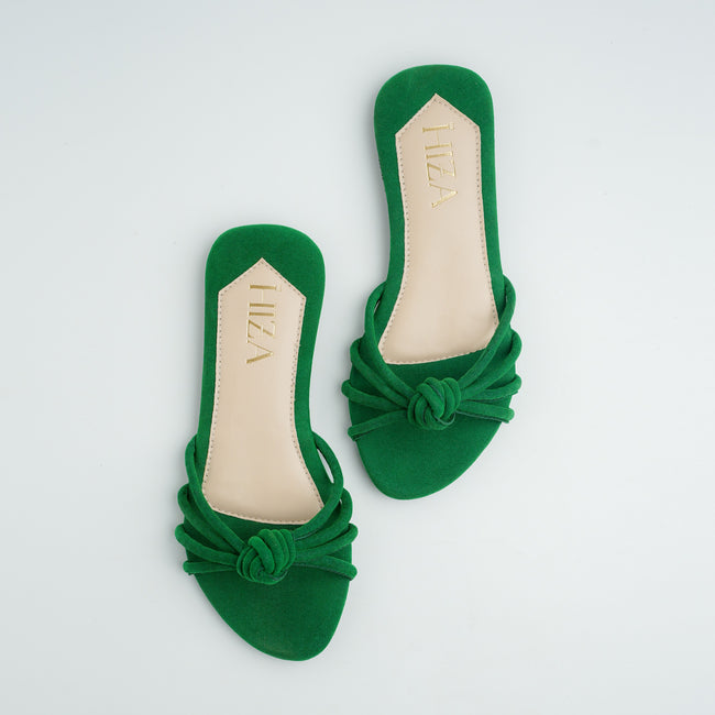 Hiza Velvet Knot - Green