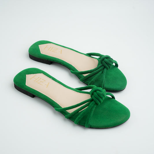 Hiza Velvet Knot - Green